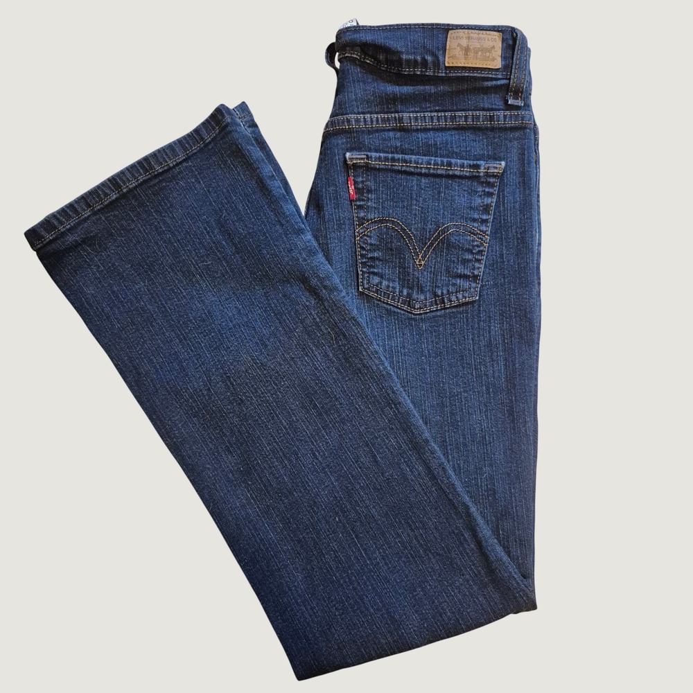Levi's 512 Perfectly Slimming Bootcut Jeans Women's 6M Dark Wash Stretch Denim